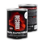 Эмаль жаростойкая +700°С DECORIX, белый, банка, 0,8 кг.